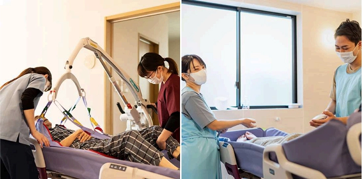 介護サービスで特浴室を使用しているイメージ写真